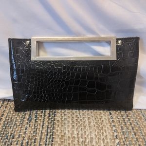Black Snakeskin Clutch Handbag